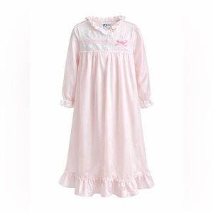 Vintage lace trim girls gown Pink Kids Pajamas